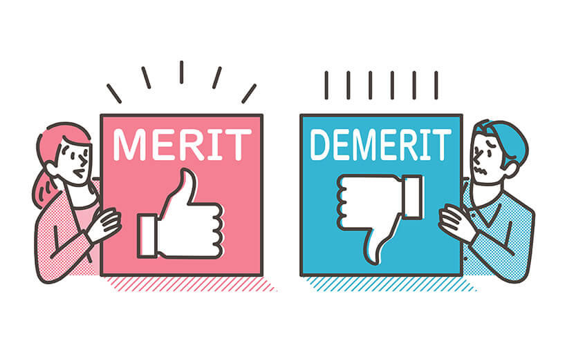 フィリピン留学(セブ島留学|バギオ留学)のメリットとデメリット メリットとデメリットのイラスト