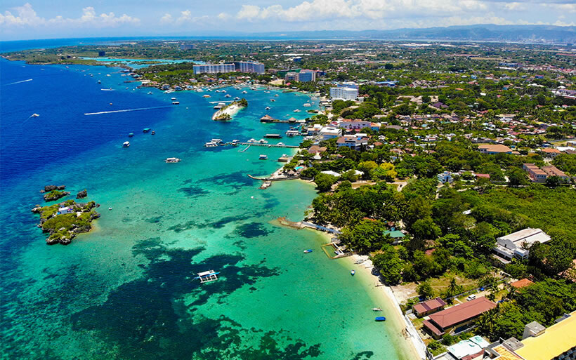 マクタン島(ラプラプシティ) マクタン島の空撮